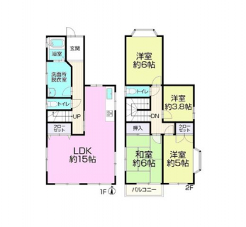 �Ԏ��}�i�̂P�ˌ��j�@4LDK