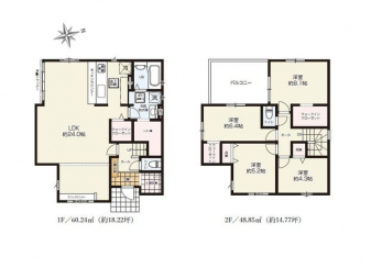 �Ԏ��}�i�̂P�ˌ��j�@4LDK�{3WIC