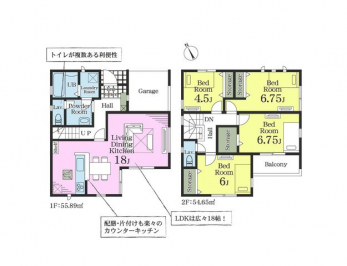 �Ԏ��}�i�̂P�ˌ��j�@4LDK