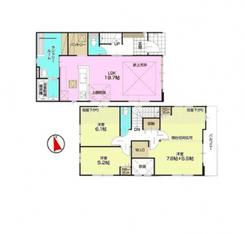 �Ԏ��}�i�̂P�ˌ��j�@3LDK�{WIC