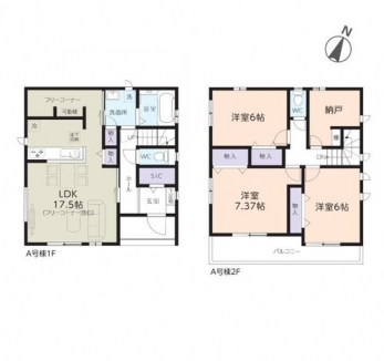 �Ԏ��}�i�̂P�ˌ��j�@3LDK