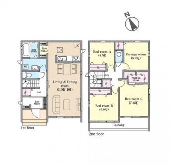 �Ԏ��}�i�̂P�ˌ��j�@3SLDK