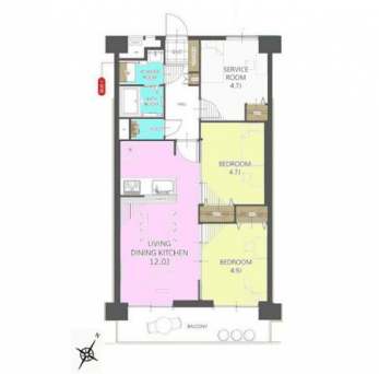 �Ԏ��}�i�̂P�}���V�����j�@2SLDK