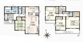 �Ԏ��}�i�̂P�ˌ��j�@4LDK