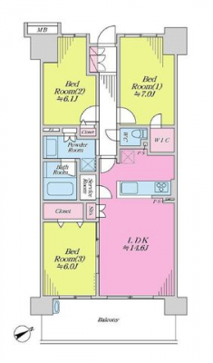 �Ԏ��}�i�̂P�}���V�����j�@3LDK