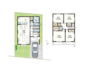 �Ԏ��}�i�̂P�ˌ��j�@4LDK�{WIC