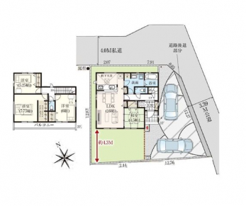 �Ԏ��}�i�̂P�ˌ��j�@4LDK�{WIC