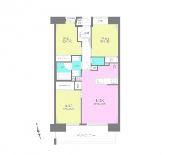 �Ԏ��}�i�̂P�}���V�����j�@3LDK