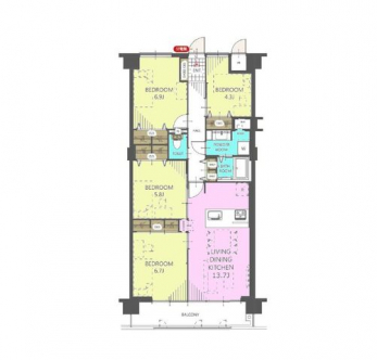 �Ԏ��}�i�̂P�}���V�����j�@4LDK