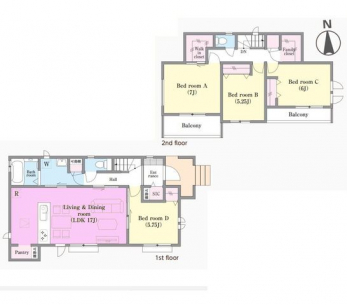 �Ԏ��}�i�̂P�ˌ��j�@4LDK