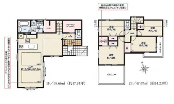 �Ԏ��}�i�̂P�ˌ��j�@4LDK