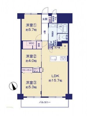 �Ԏ��}�i�̂P�}���V�����j�@3LDK