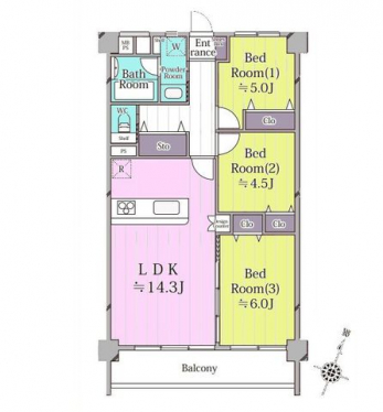 �Ԏ��}�i�̂P�}���V�����j�@3LDK