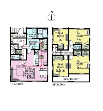 �Ԏ��}�i�̂P�ˌ��j�@4LDK