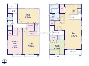 �Ԏ��}�i�̂P�ˌ��j�@3SLDK�{WIC