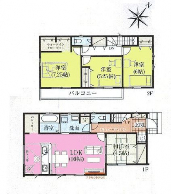 �Ԏ��}�i�̂P�ˌ��j�@4LDK