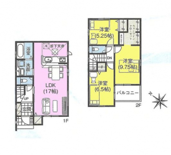 �Ԏ��}�i�̂P�ˌ��j�@3LDK+WIC