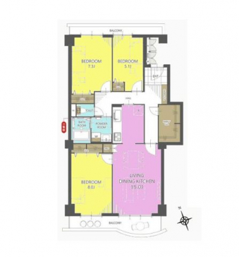 �Ԏ��}�i�̂P�}���V�����j�@3LDJ