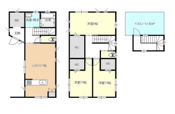 �Ԏ��}�i�̂P�ˌ��j�@3LDK