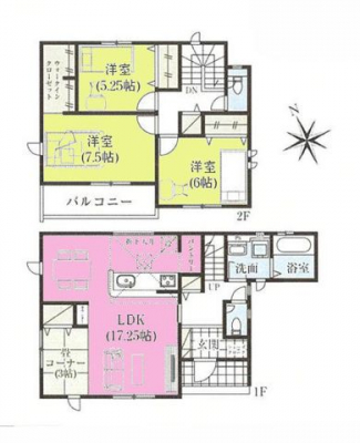 �Ԏ��}�i�̂P�ˌ��j�@4LDK