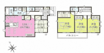 �Ԏ��}�i�̂P�ˌ��j�@4LDK