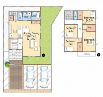 �Ԏ��}�i�̂P�ˌ��j�@4LDK+WIC