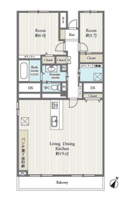 �Ԏ��}�i�̂P�}���V�����j�@2LDK