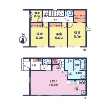 �Ԏ��}�i�̂P�ˌ��j�@3LDK