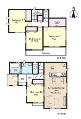 �Ԏ��}�i�̂P�ˌ��j�@4LDK