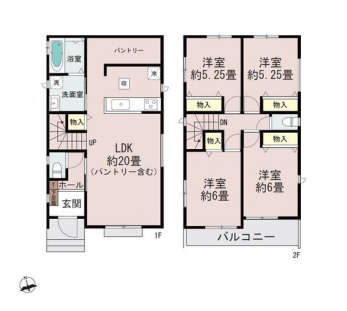 �Ԏ��}�i�̂P�ˌ��j�@4LDK