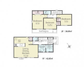 �Ԏ��}�i�̂P�ˌ��j�@3LDK