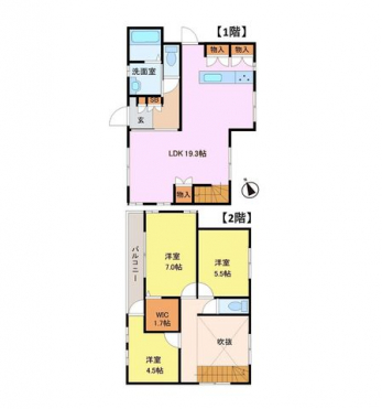 �Ԏ��}�i�̂P�ˌ��j�@3LDK