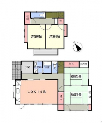 �Ԏ��}�i�̂P�ˌ��j�@4LDK