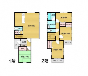 �Ԏ��}�i�̂P�ˌ��j�@4LDK