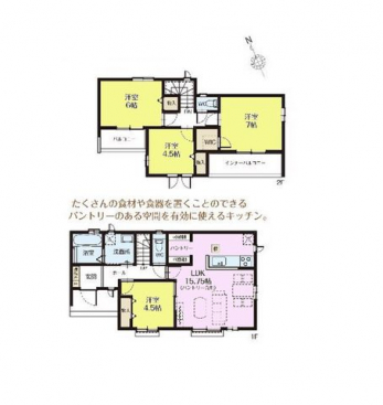 �Ԏ��}�i�̂P�ˌ��j�@4LDK�{WIC�{�p���g���[