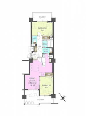 �Ԏ��}�i�̂P�}���V�����j�@2LDK