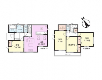 �Ԏ��}�i�̂P�ˌ��j�@4LDK