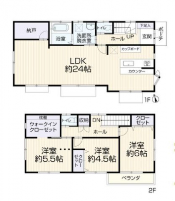 �Ԏ��}�i�̂P�ˌ��j�@3LDK