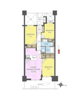 �Ԏ��}�i�̂P�}���V�����j�@3LDK