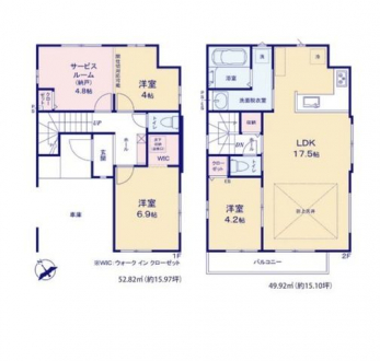 �Ԏ��}�i�̂P�ˌ��j�@3LDK+�[��