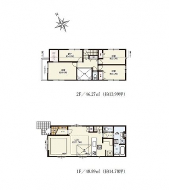 �Ԏ��}�i�̂P�ˌ��j�@3SLDK