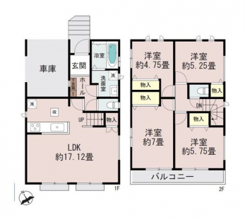 �Ԏ��}�i�̂P�ˌ��j�@4LDK