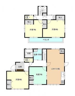 �Ԏ��}�i�̂P�ˌ��j�@4LDK