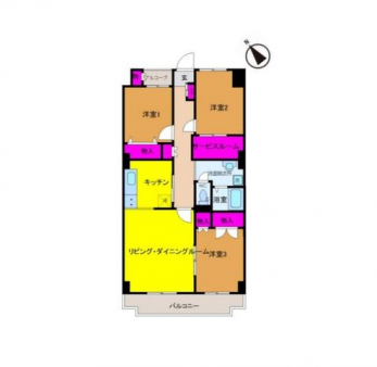 �Ԏ��}�i�̂P�}���V�����j�@3SLDK