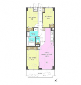 �Ԏ��}�i�̂P�}���V�����j�@3LDK