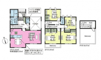 �Ԏ��}�i�̂P�ˌ��j�@4LDK