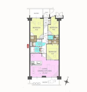 �Ԏ��}�i�̂P�}���V�����j�@3LDK�{WIC