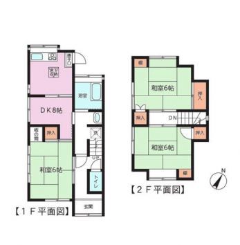 �Ԏ��}�i�̂P�ˌ��j�@3DK