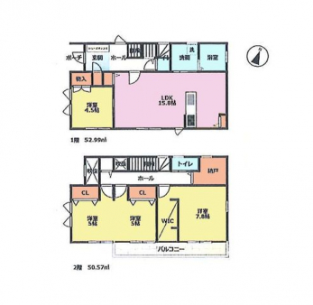 �Ԏ��}�i�̂P�ˌ��j�@4LDK