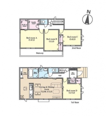 �Ԏ��}�i�̂P�ˌ��j�@4LDK